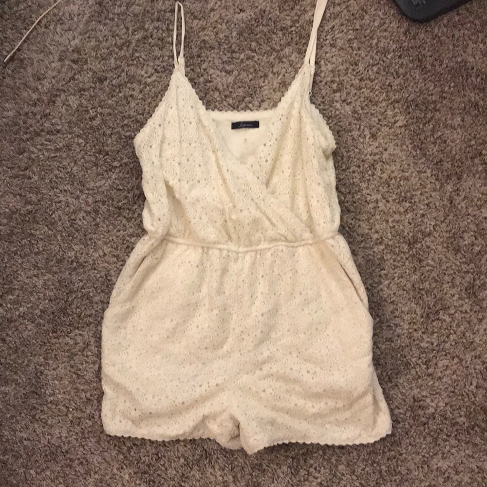 Creme colored lace romper